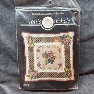 Bucilla Louis Nichole Needlepoint “Trellis Rose” Pillow  Kit #4618